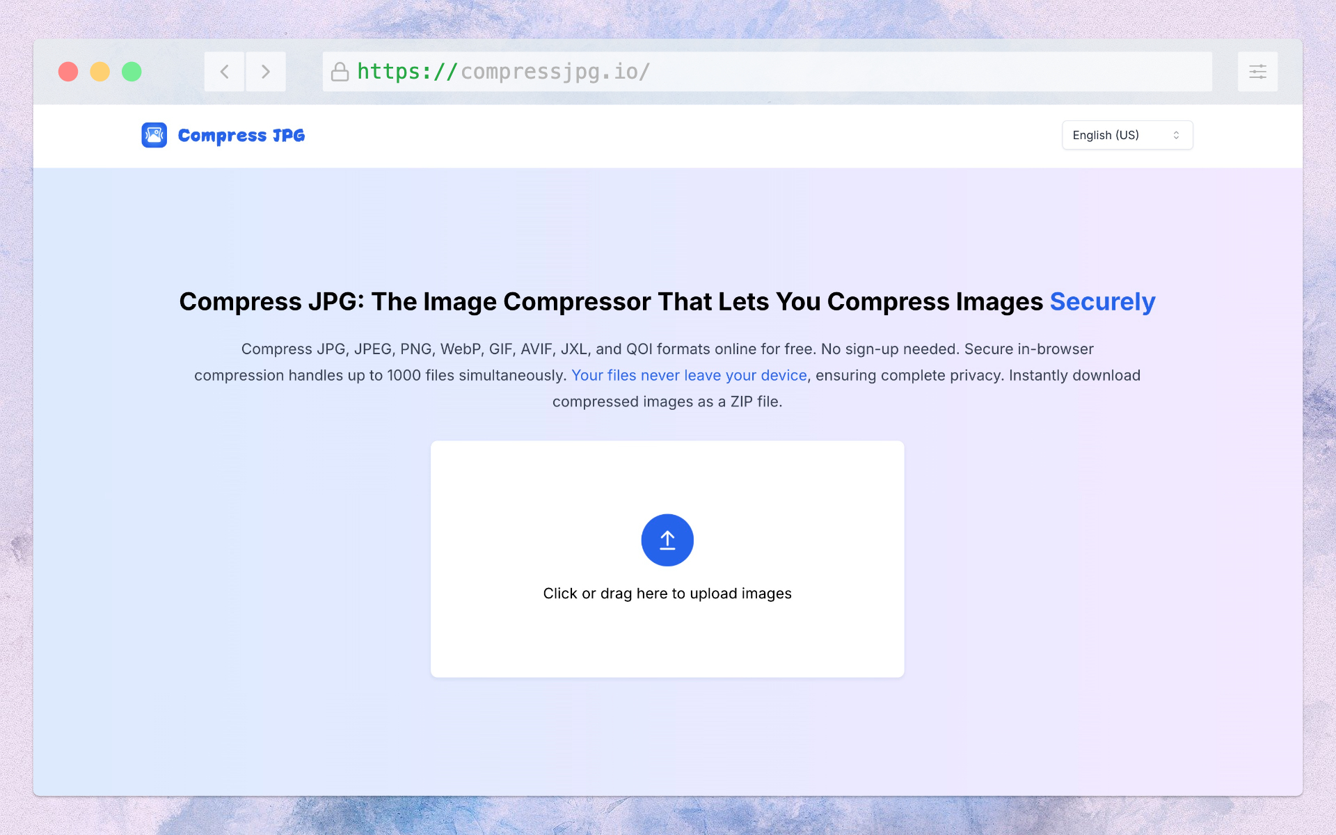 CompressJPG.io Compress JPG Home