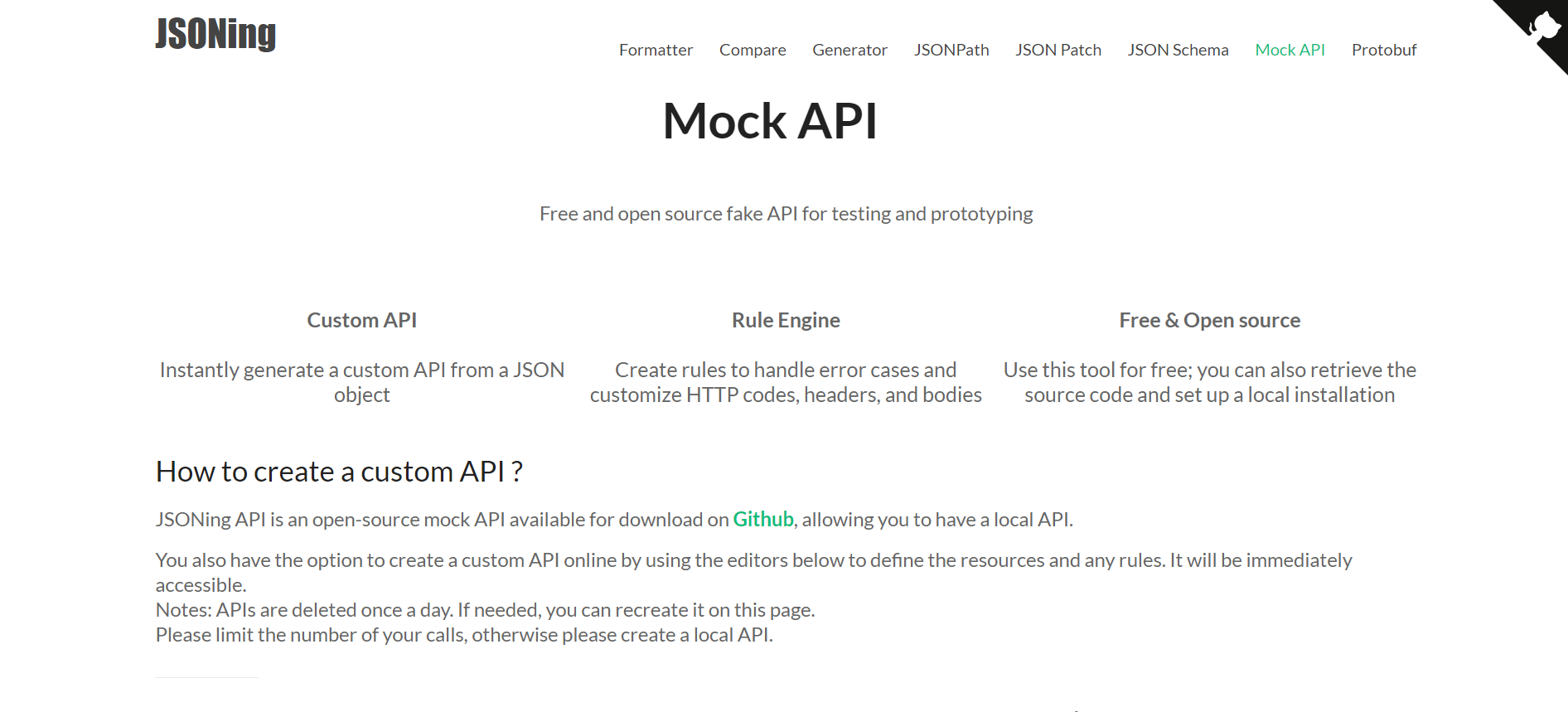 JSONing API 
