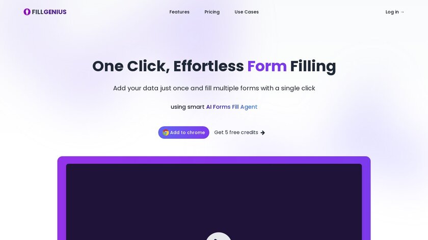 Fill Genius Landing Page