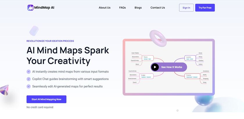 MindMap AI Landing Page