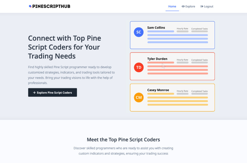 PineScriptHub Landing Page