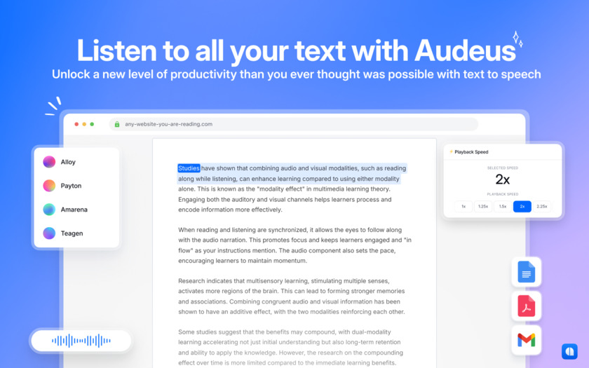 Audeus Landing Page