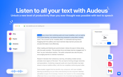 Audeus screenshot