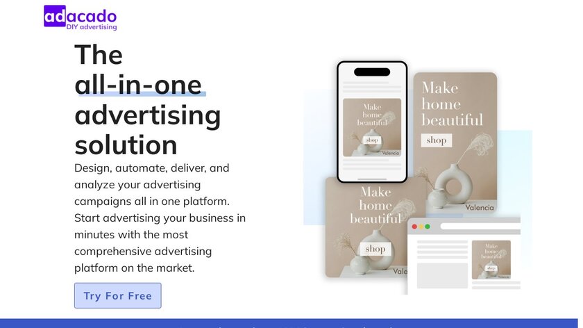 Adacado Social and Display Ads Landing Page