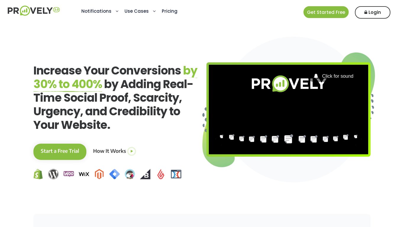 Provely.io Landing page