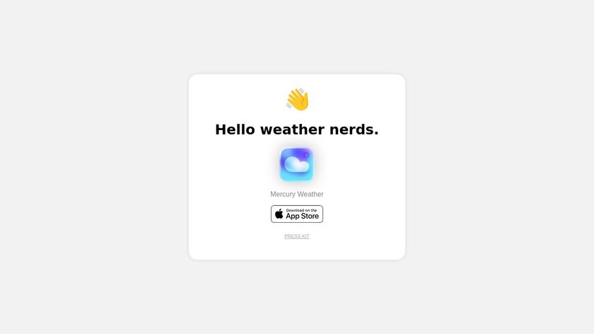 Mercury Weather Landing Page