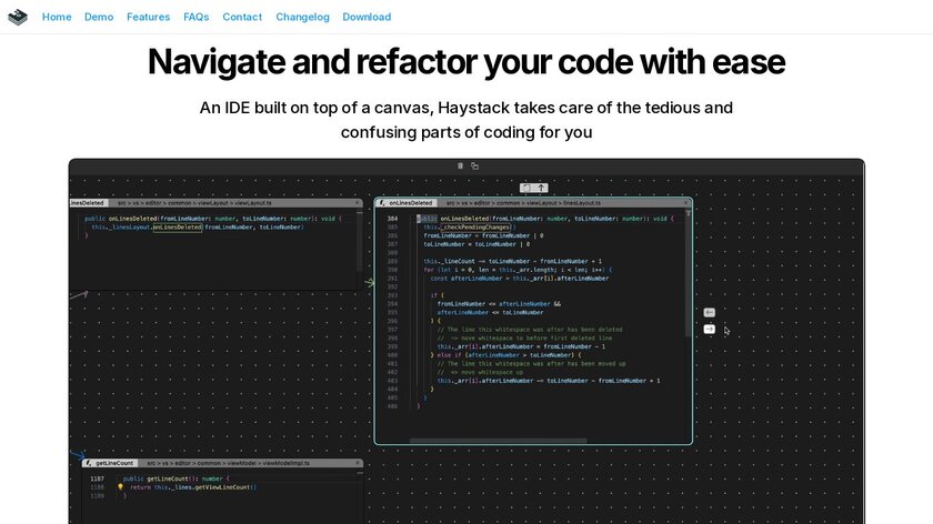 Haystack Editor Landing Page
