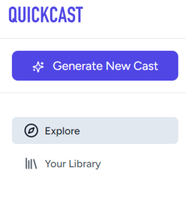 QuickCast AI Landing Page