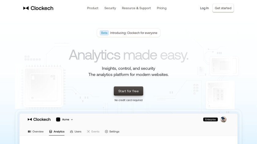 Clockech Landing Page