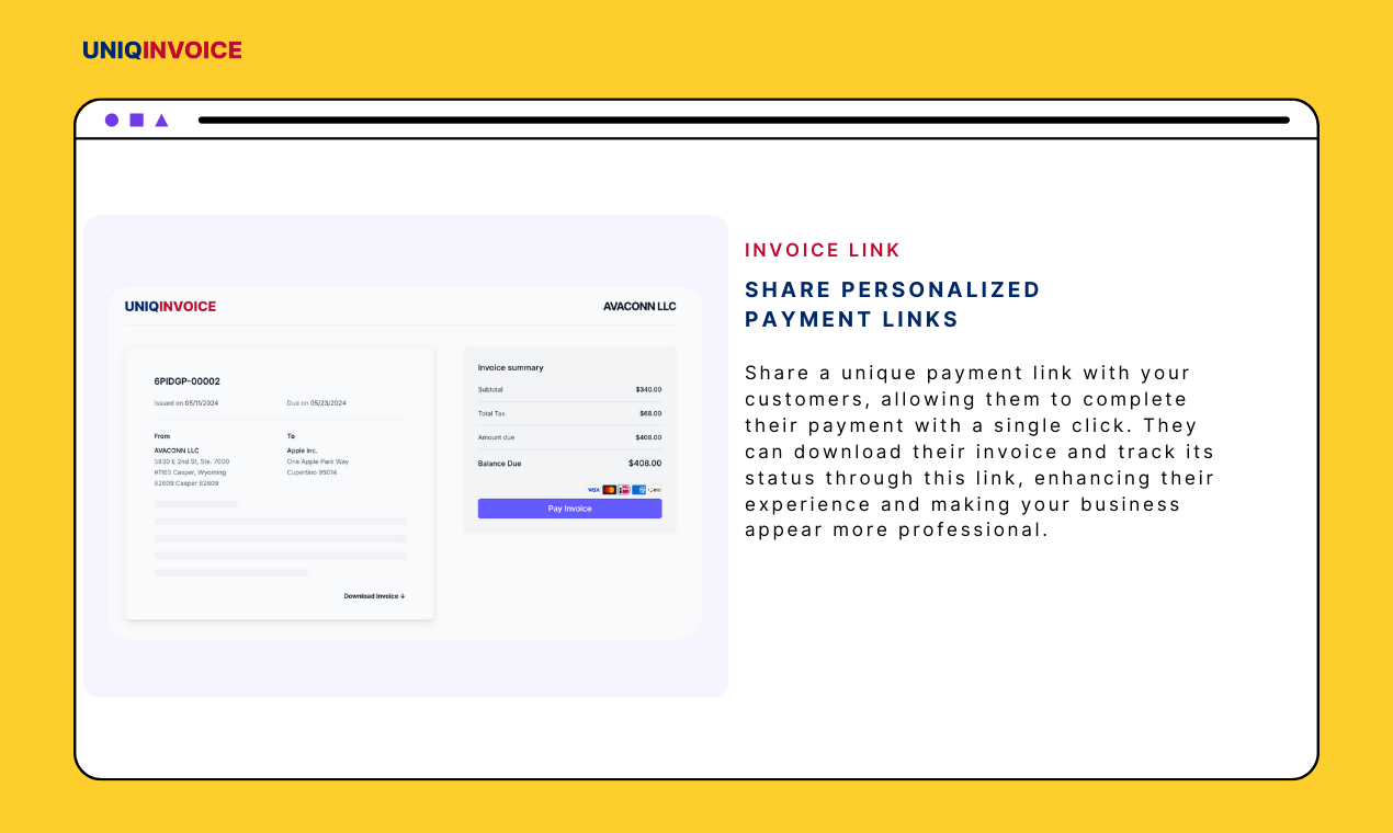 UniqInvoice UniqInvoice - Invoice Link