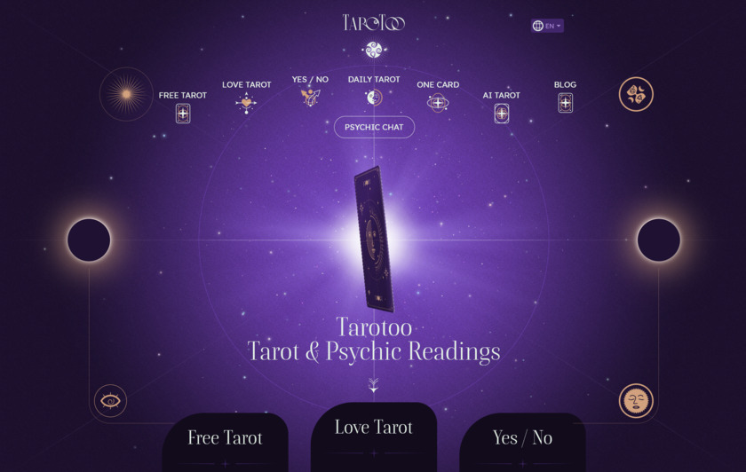 Tarotoo Landing Page