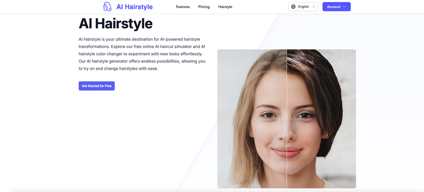 AI Hairstyle Landing Page