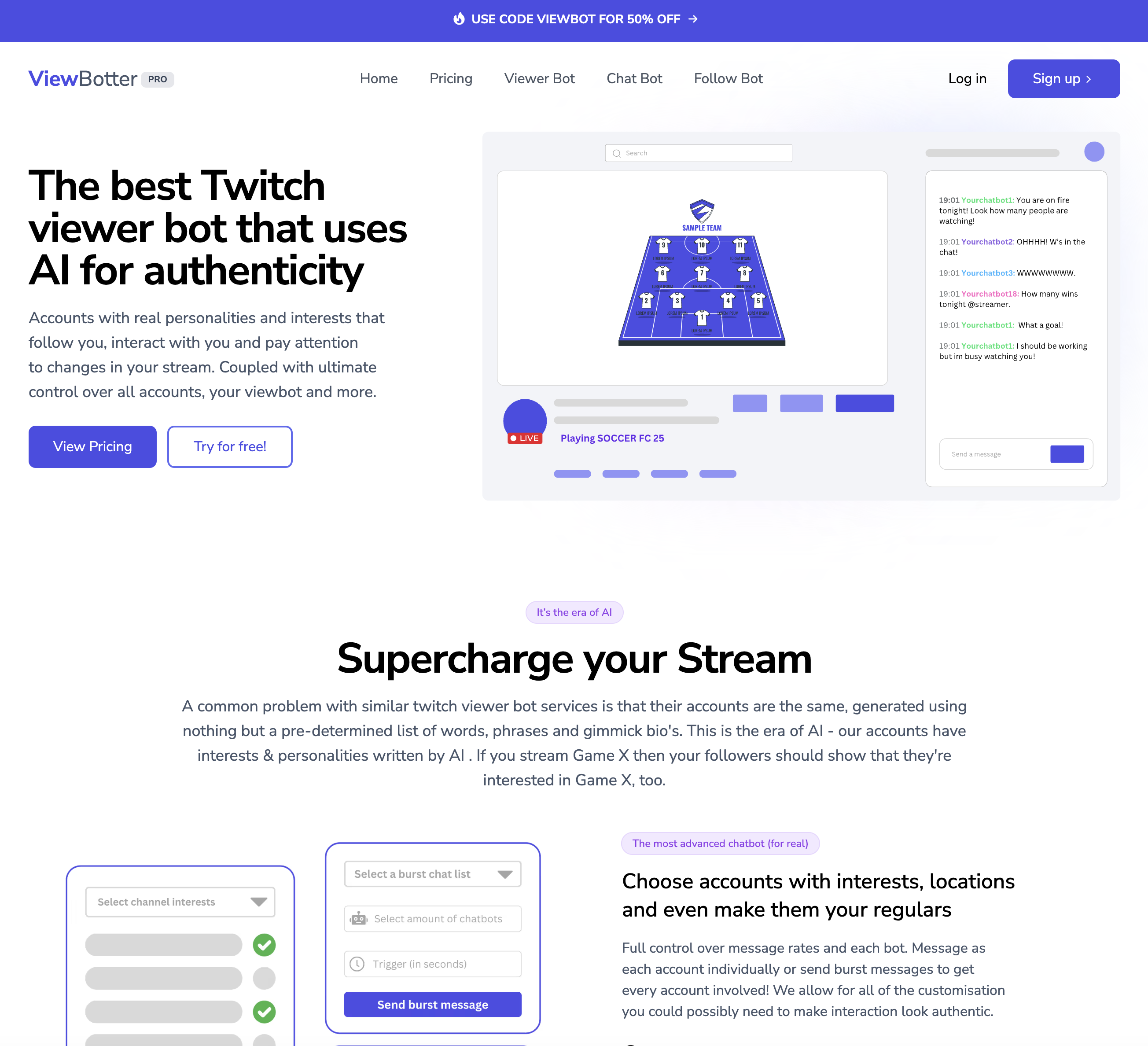 ViewBotter Viewbotter Home page