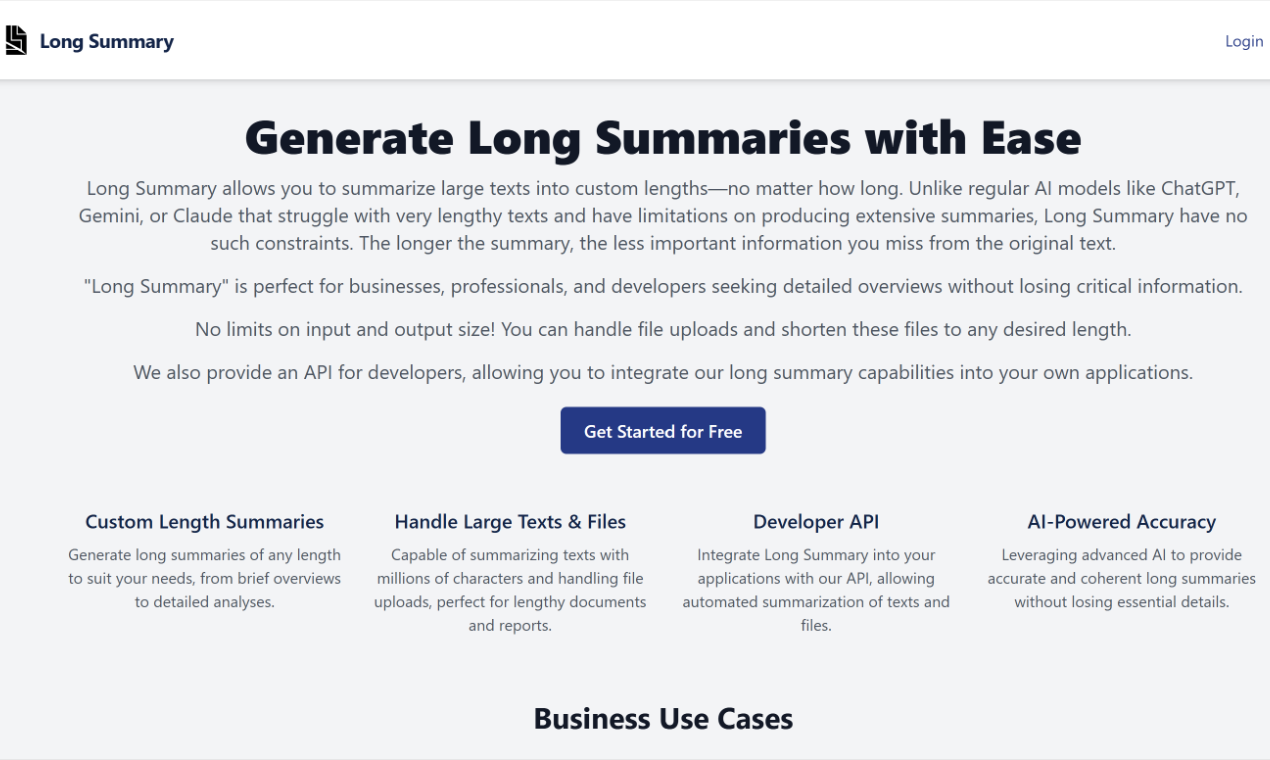 Long Summary 