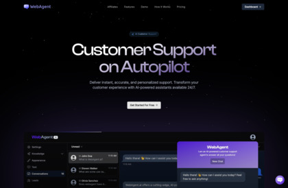 WebAgent AI screenshot