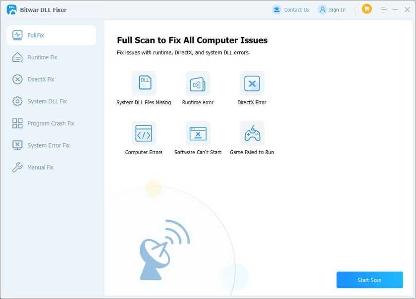 Bitwar DLL Fixer Landing Page