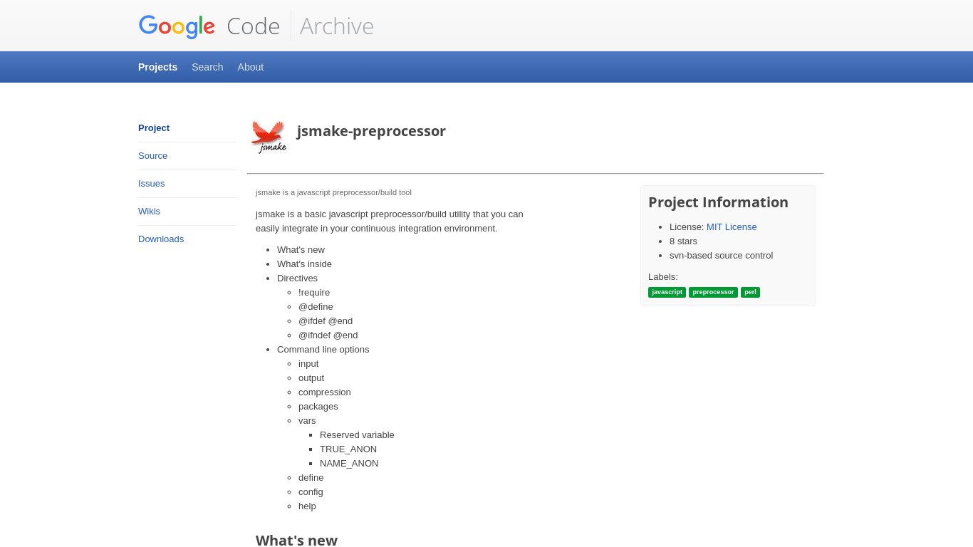 jsmake Landing page