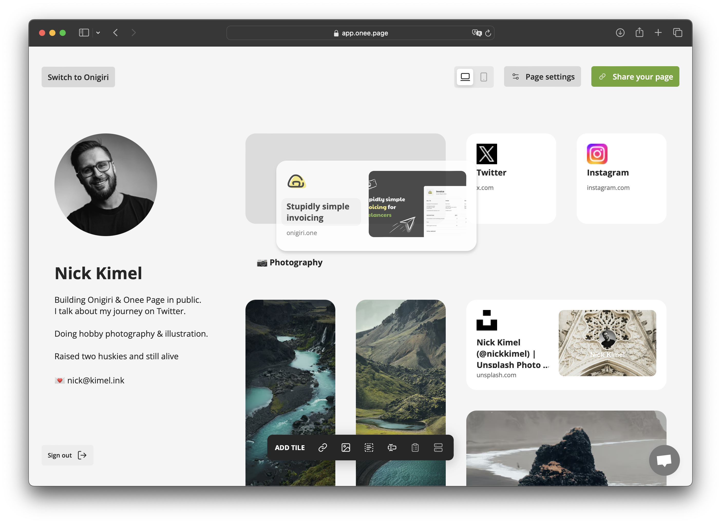 Onee Page Page Builder