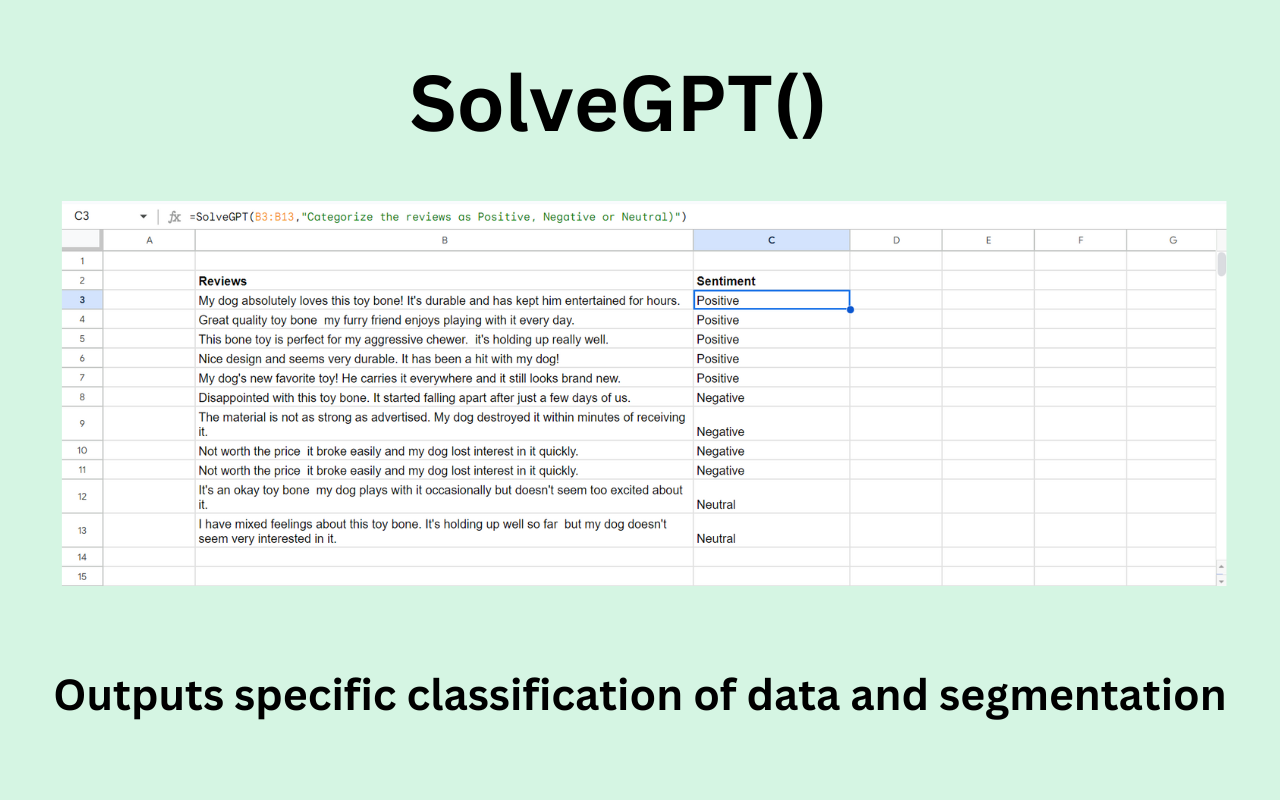 SolveGPT Classify and segment data