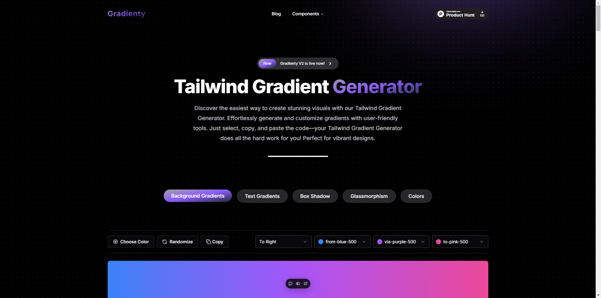 Gradienty.codes Gradienty - Background Gradients