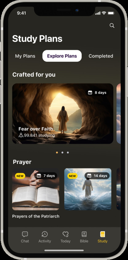 The Bible Chat Landing Page
