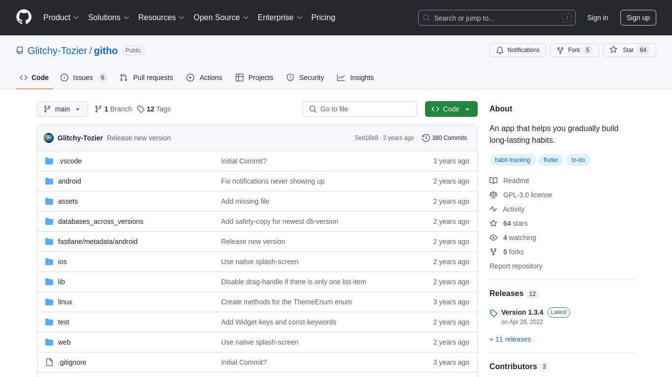 Githo Landing page