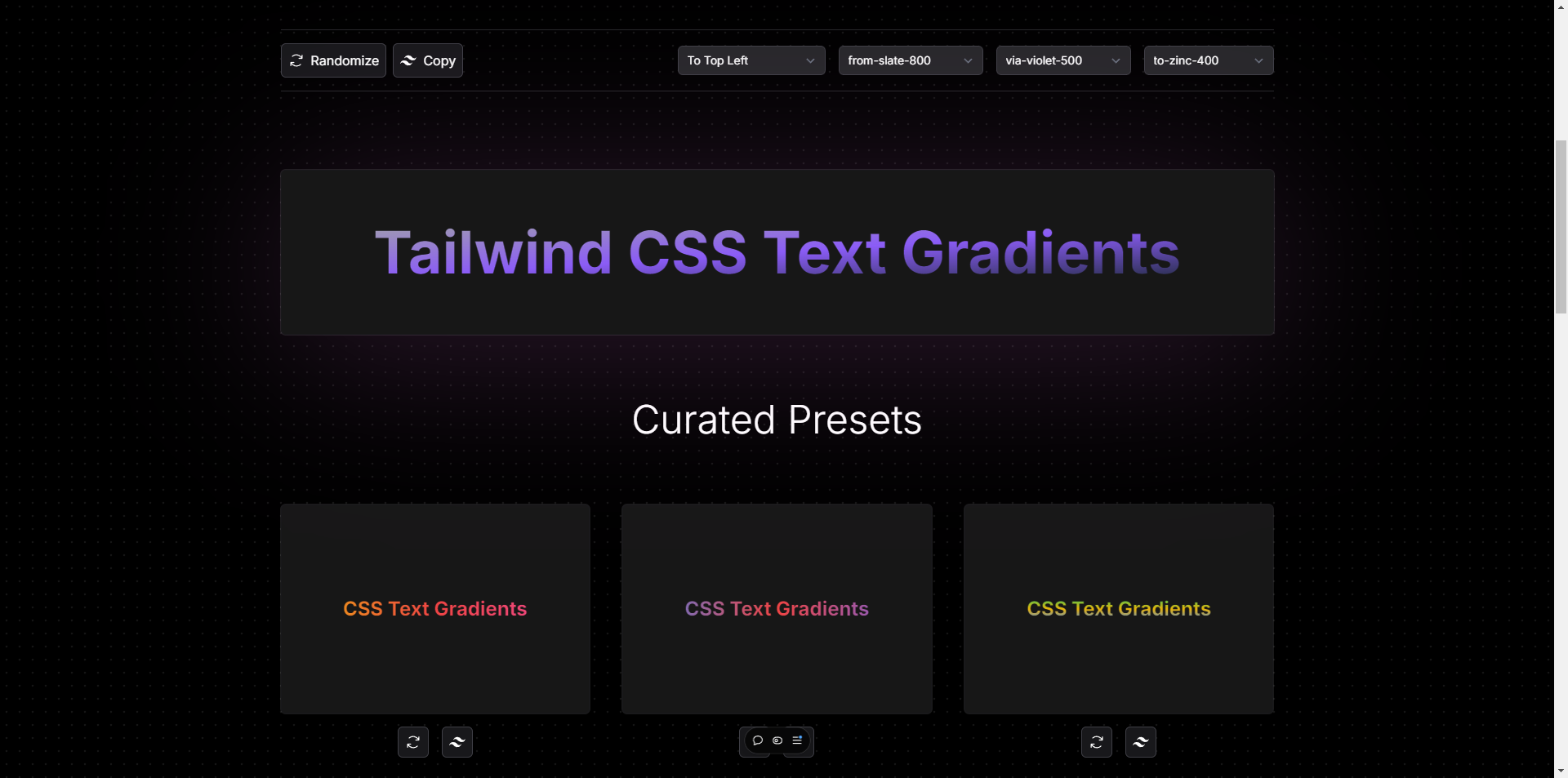 Gradienty.codes Text Gradient Generator