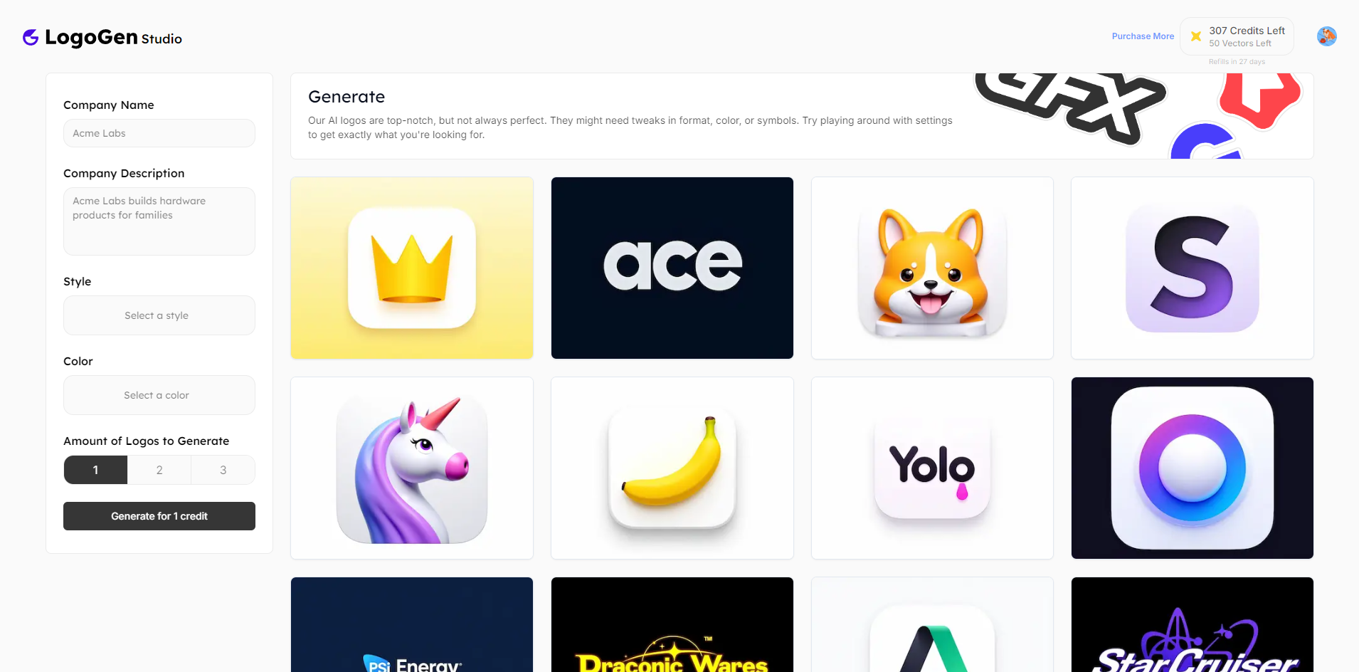 LogoGen Dashboard