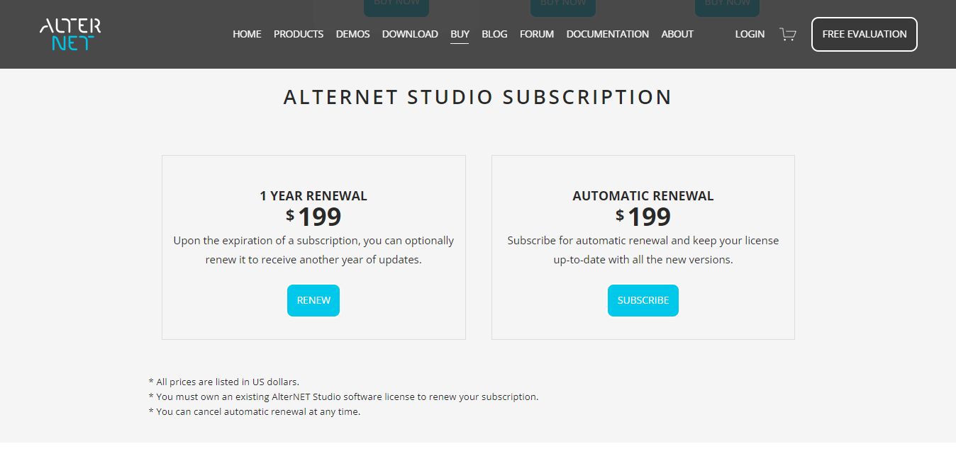 AlterNET Studio ALTERNET STUDIO SUBSCRIPTION