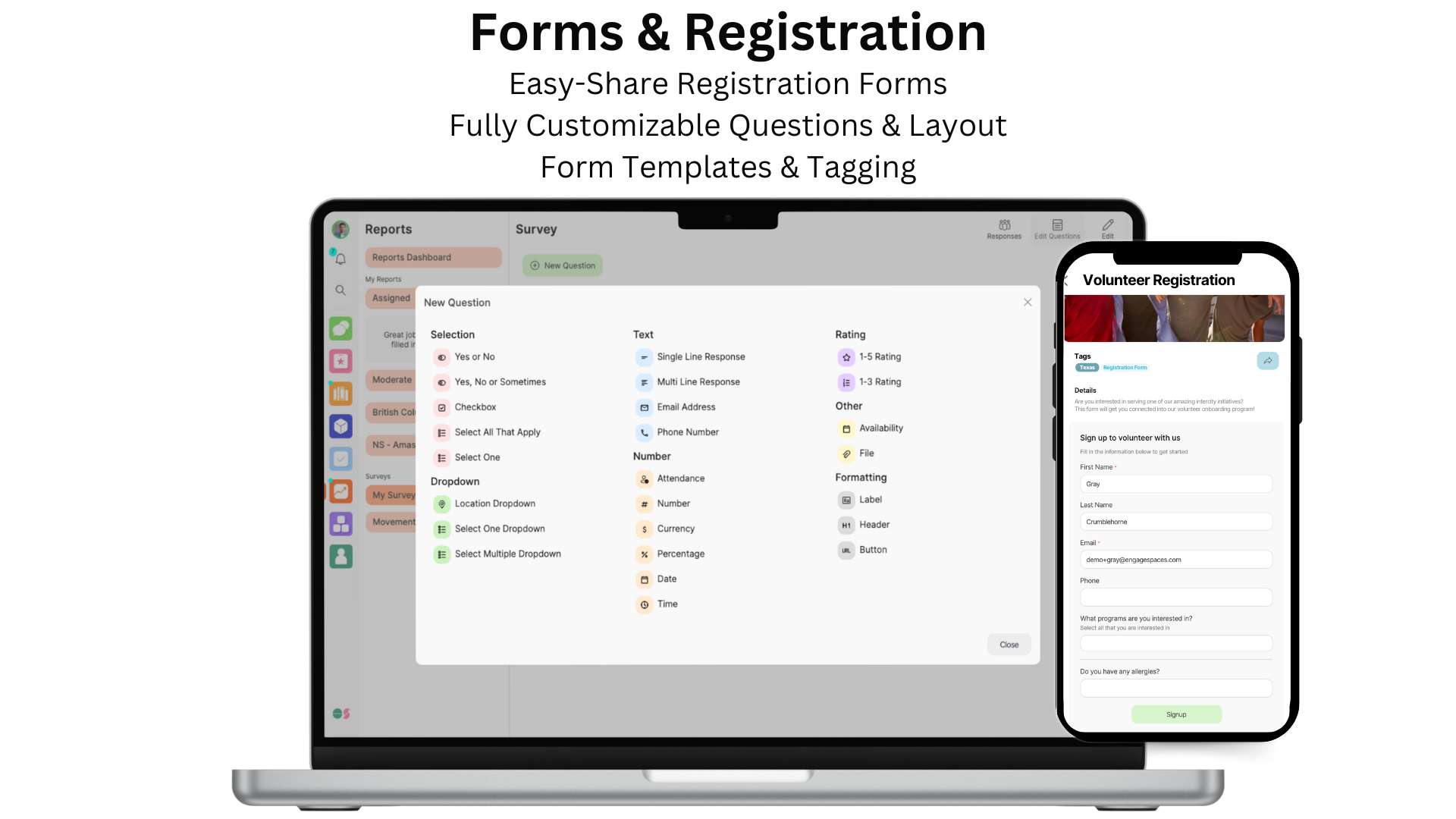 Engage Spaces Forms & Registration