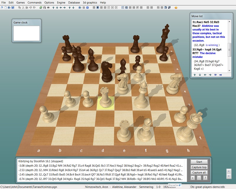 Nimzo 3d Chess Gui Nimzo 3d Chess Gui 3d graphics screenshot