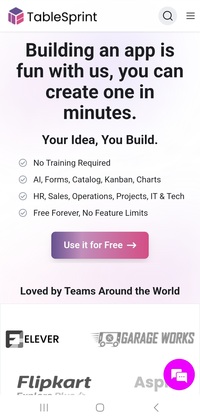 Tablesprint screenshot