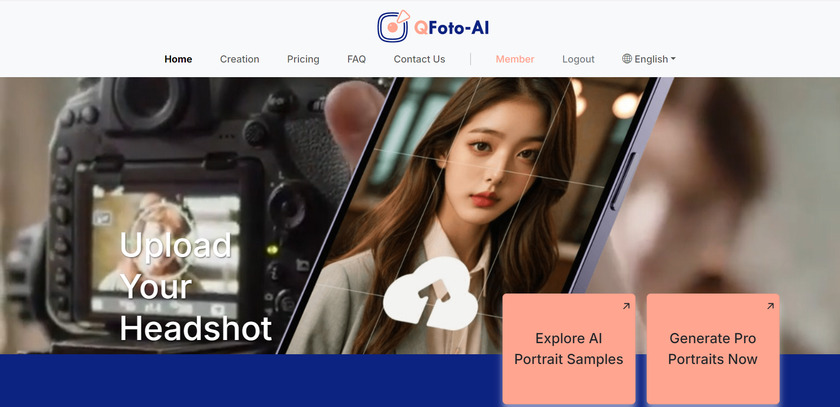 QFoto-AI Landing Page