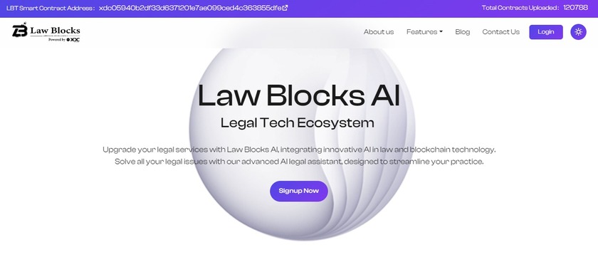 LawBlocks.io Landing Page