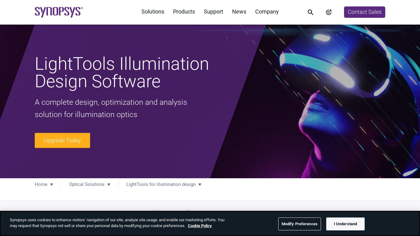 LightTools Landing page