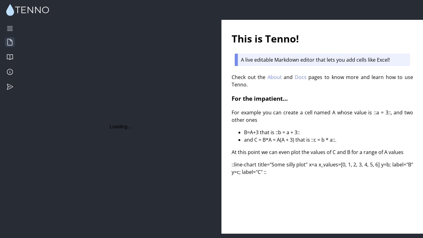 Tenno Landing page