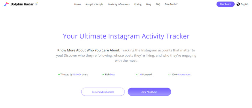 DolphinRadar Landing Page