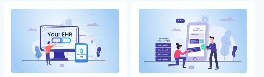blueEHR by blueBriX Landing Page