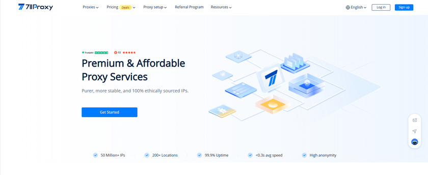 711Proxy Clean/fresh IP resources, super cheap global residential proxies, only 0.7 USD /GB