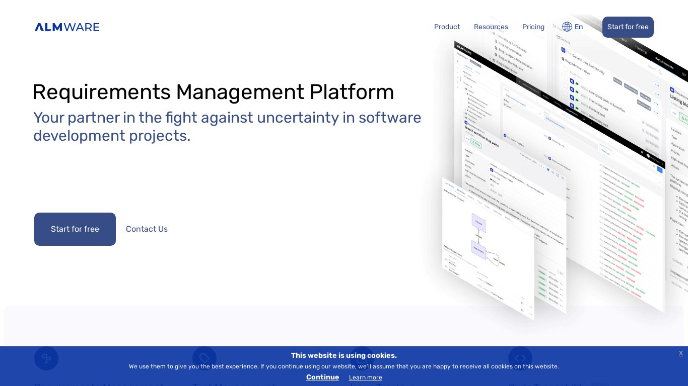 Almware Landing page