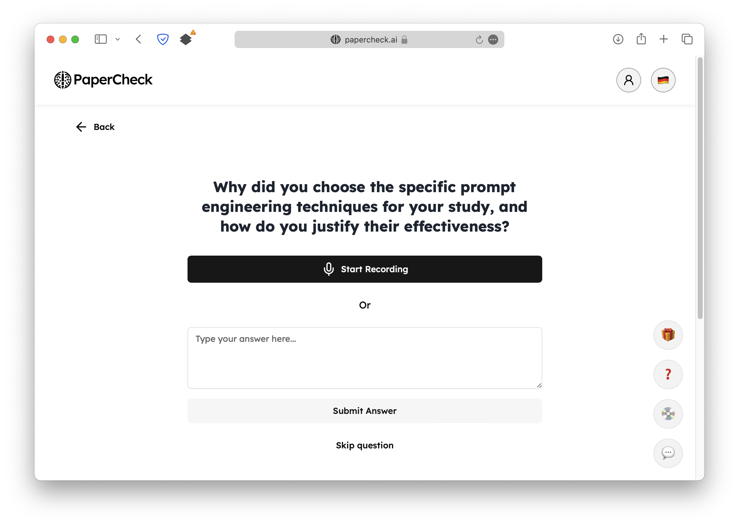 PaperCheck.ai Prepare for Defense Questions