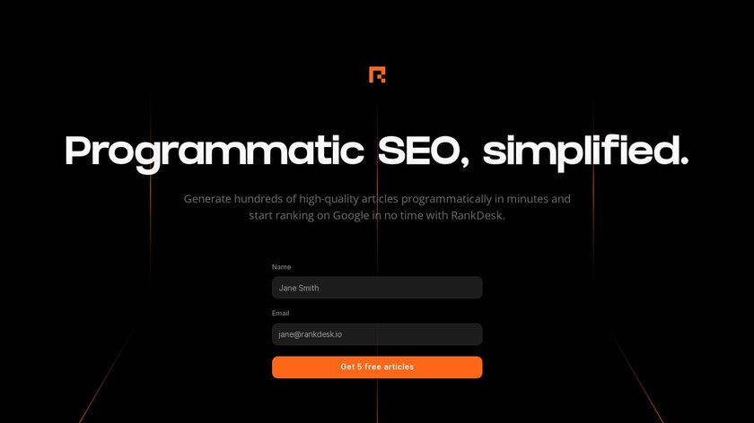 RankDesk.io Landing Page