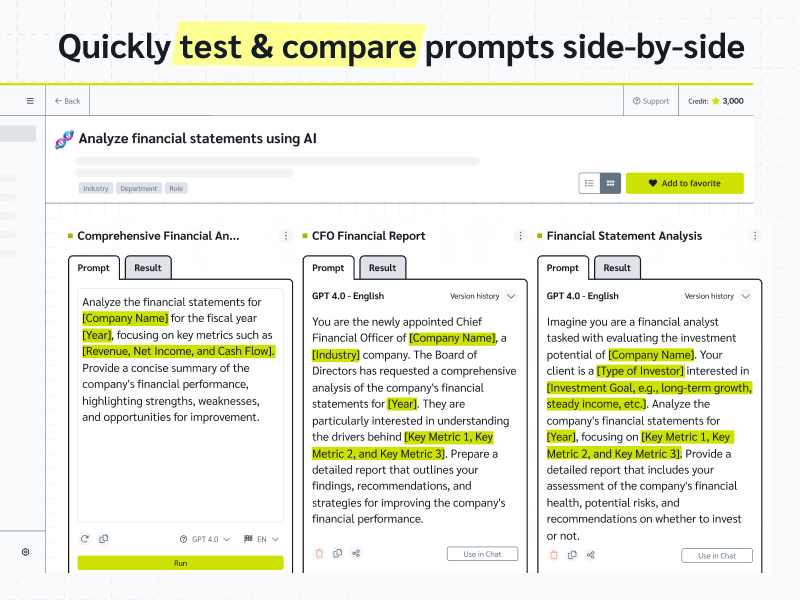 OnlyPrompts.net Quickly test & compare prompts side-by-side