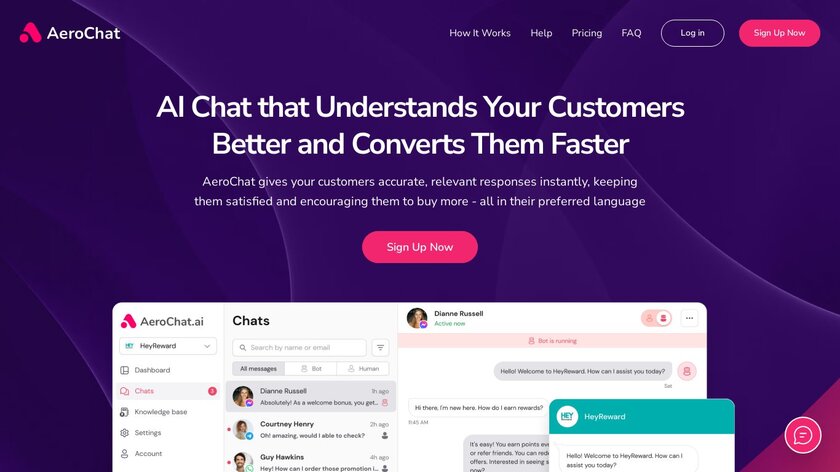 AeroChat.ai Landing Page