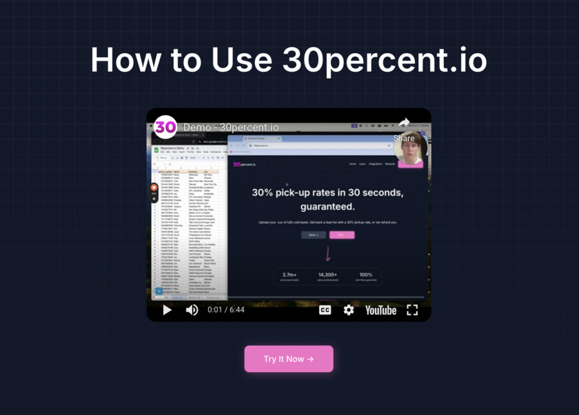 30percent.io Landing Page