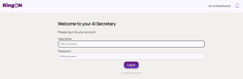Ringon.io Login Panel Ringon.io Login Panel