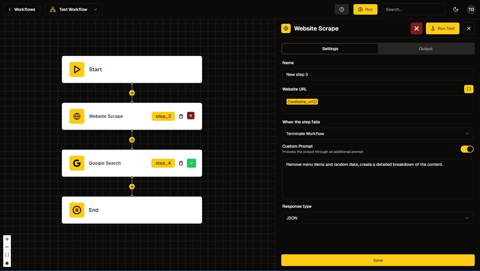 FETCH HIVE Workflow Editor