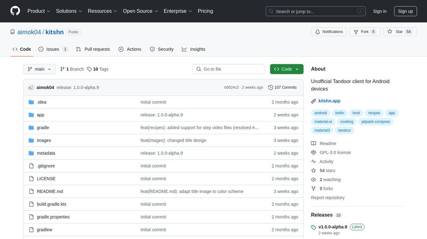 kitshn Landing Page