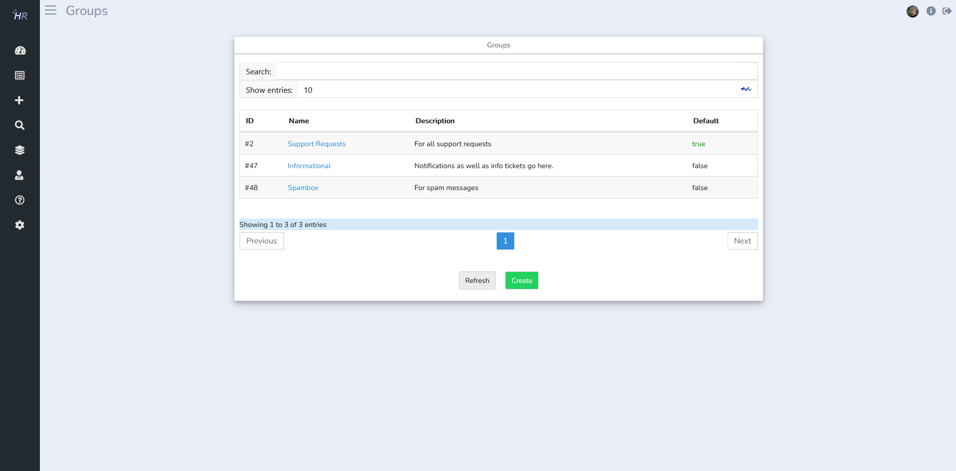 HelpRealm.io Manage groups