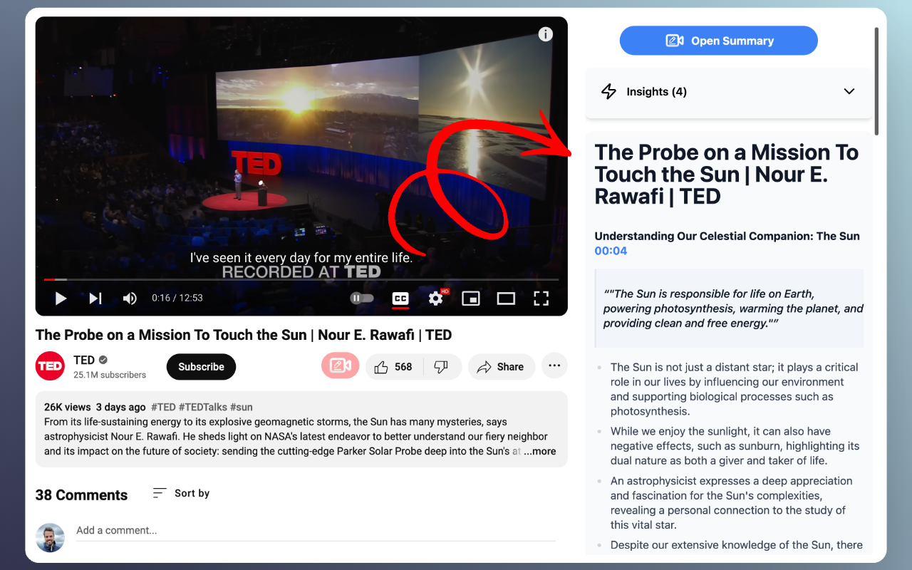 YouTube Summarized YouTube Summarized Chrome extension